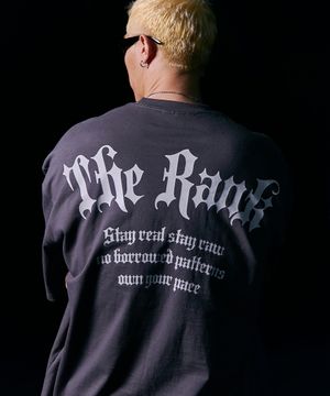 BACK FRAME LOGO OVER FIT T-SHIRT [CHARCOAL]