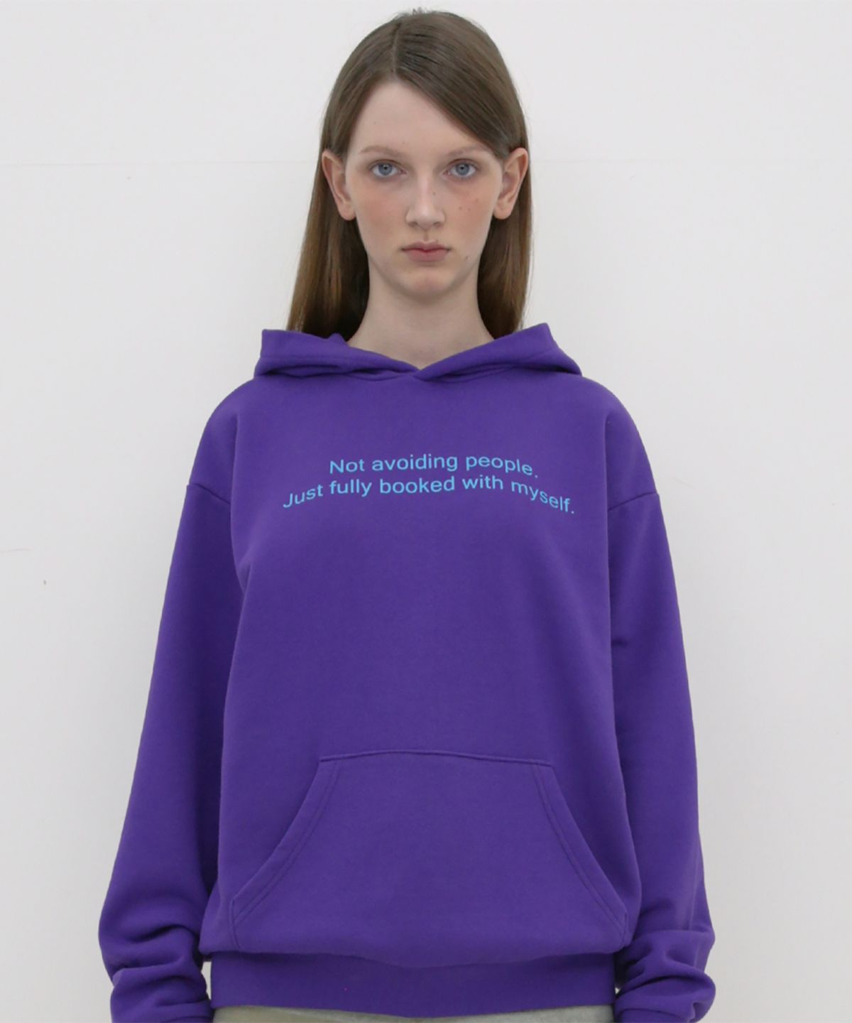 저스트하우스(JUSTHAUS) GRAPHIC HOODIE, PURPLE