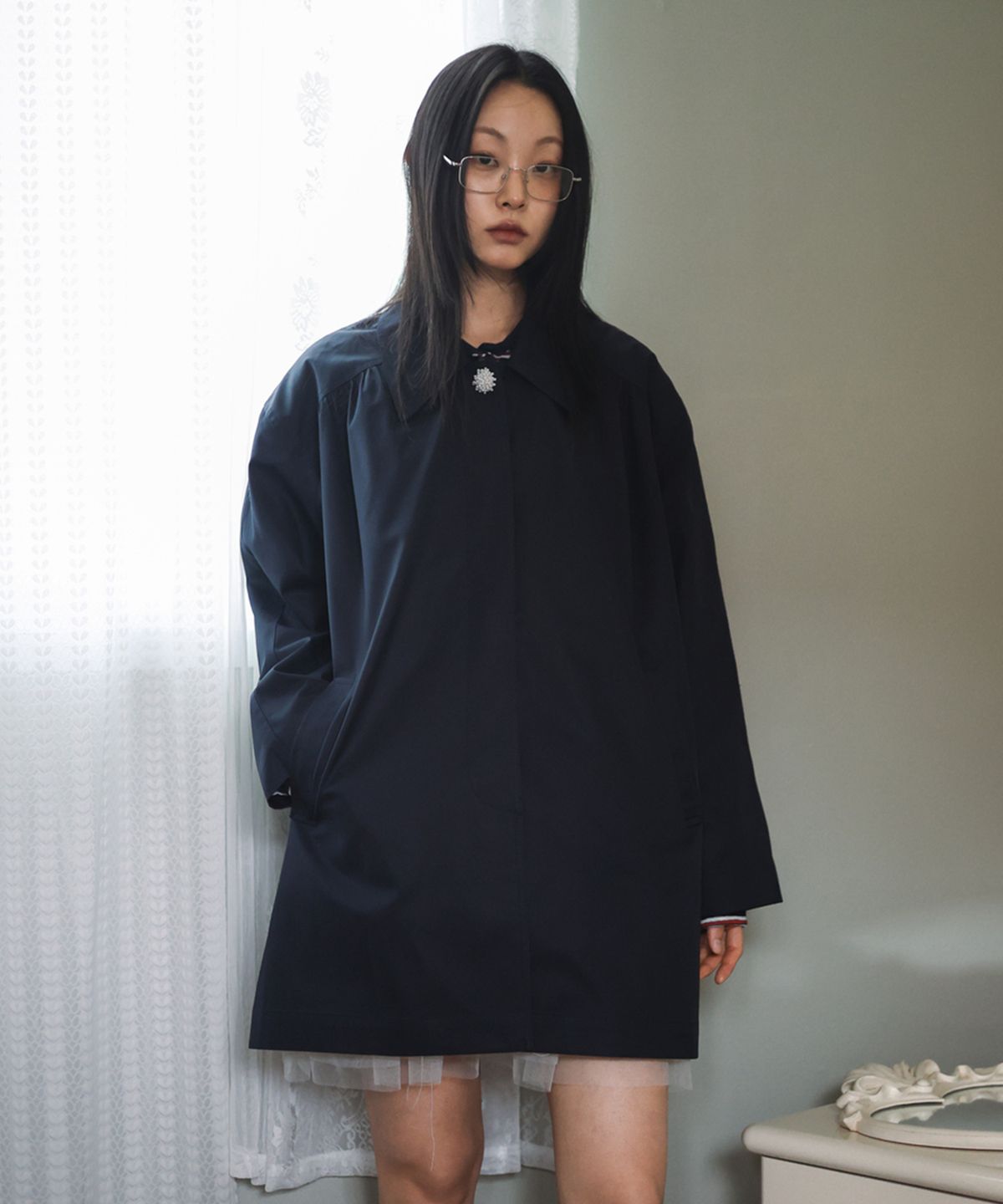 소르디(SORDI) Bead Button Trench_navy