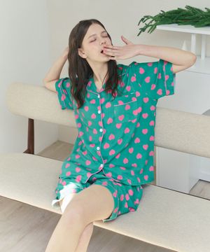 러버블 여성 레이온 반팔 파자마세트