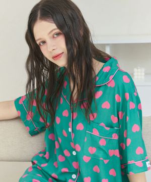 [2PACK] 러버블 여성 레이온 반팔 파자마세트