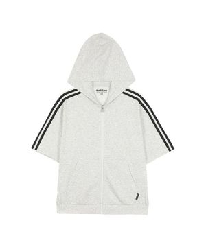 주니어 투라인 반팔 후드 집업