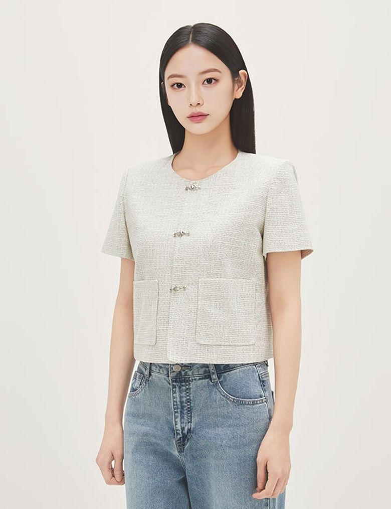 금속장식 칼라리스 반팔자켓 RMJKG25R14