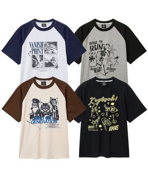 [SET] 듀얼톤 시리즈 그래픽 반팔티셔츠