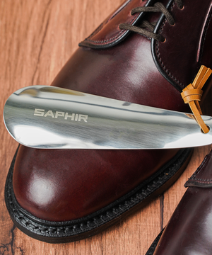 실버 메탈 슈혼 13cm 가죽 스트랩 휴대용 미니 구두 주걱