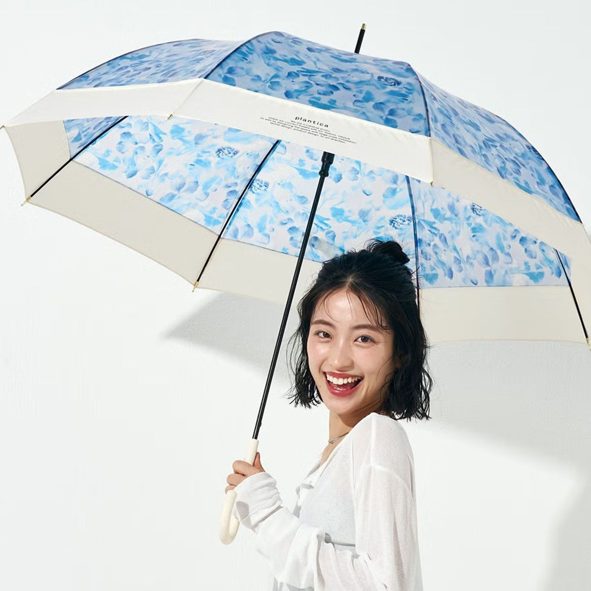 더블유피씨(W.P.C) Wpc.우산 플랜티카 패치워크 플라워 투명 장우산 PLV06-001