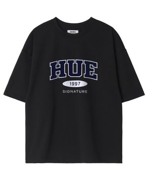 HUE 로고 반팔 티셔츠 (블랙)