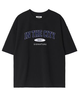 시티 반팔 티셔츠 (블랙)