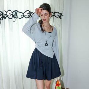 DD_Sleeveless layered dress loose top set_BLUE