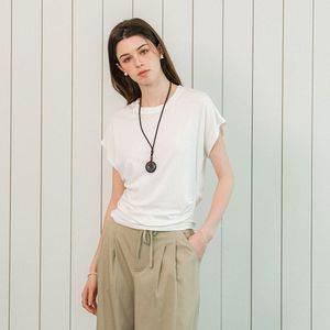 DD_Soft drape cap sleeve top_3color