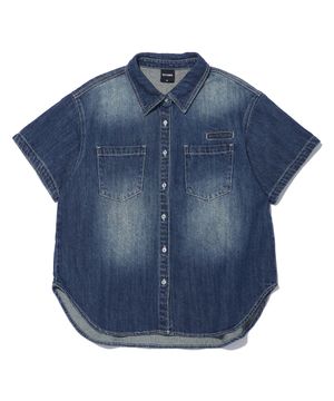 우먼스 투포켓 반팔 셔츠 LQ2YF324_INDIGO