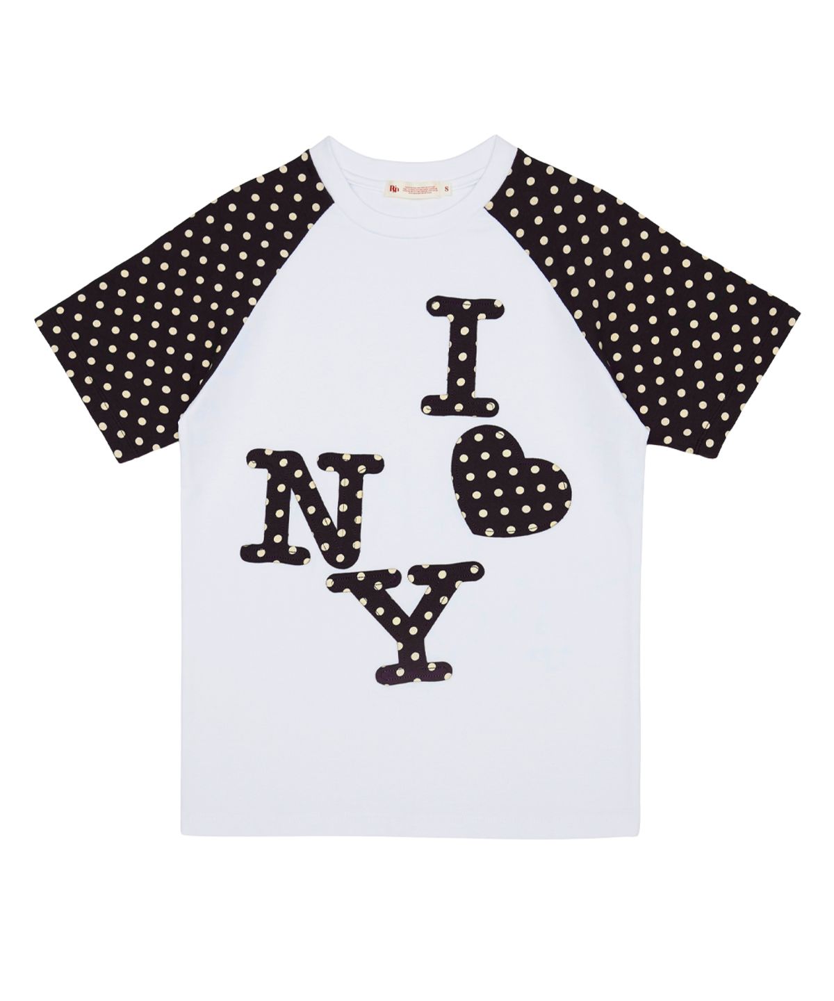 로긴 앤 로지(ROGIN N ROSIE) NY Dot Point Ragian T-Shirt Charcoal