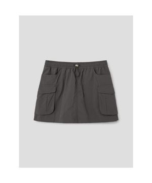 화섬 미니 스커트팬츠  브라운