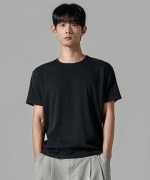 M1089 데일리 머슬핏 기능성 반팔 티셔츠_블랙
