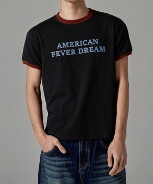 M1090 드림피버 링거 반팔 티셔츠_블랙