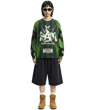 트레이드 와이드핏 원턱 반바지 블랙