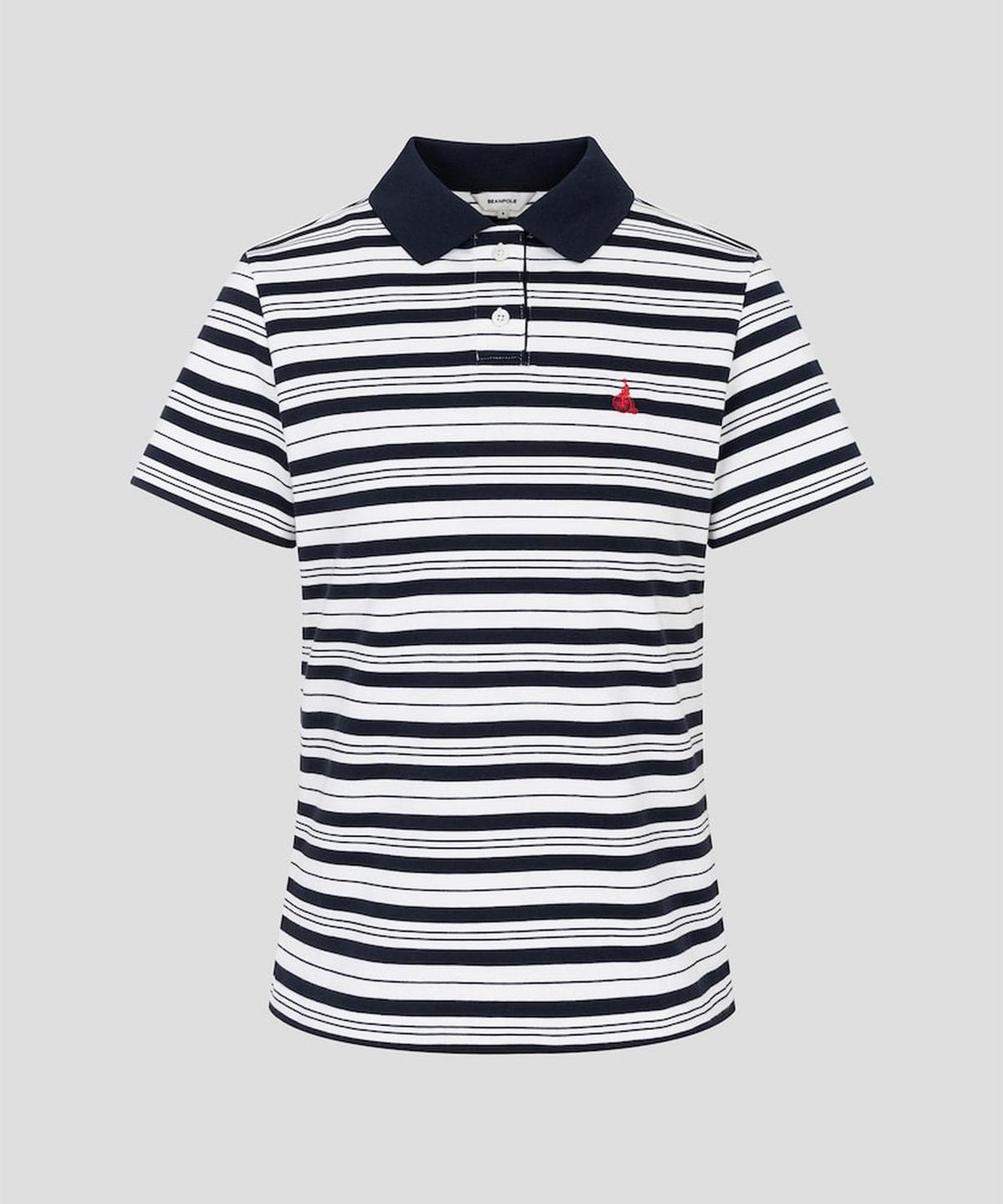 빈폴 레이디스(BEANPOLE LADIES) 분또 스트라이프 레귤러핏 반소매 폴로 티셔츠  네이비 (BF6342C11R)