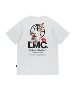 FLYING PUPPY TEE light heather gray