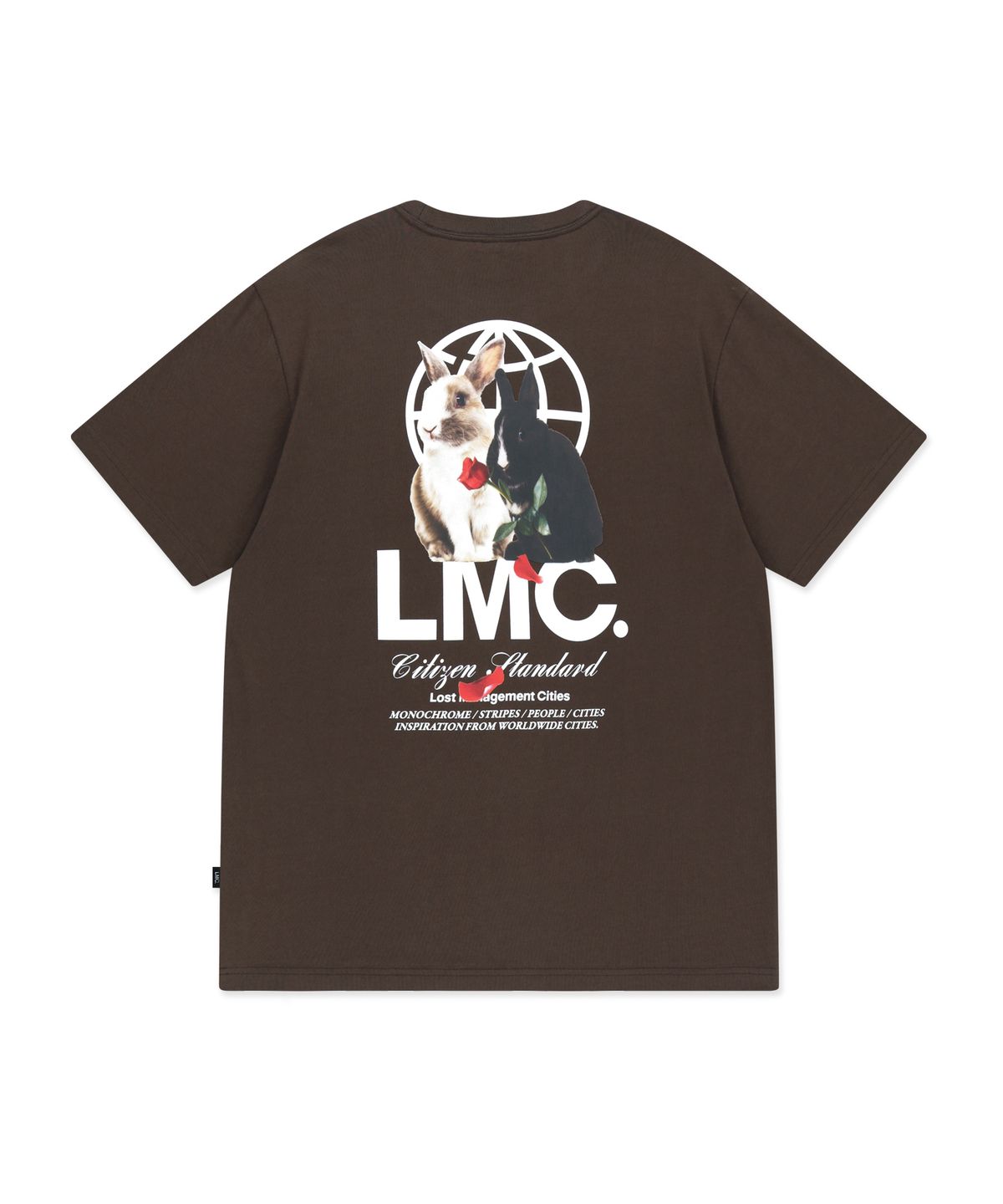 엘엠씨(LMC) MONO RABBIT GLOBE TEE brown
