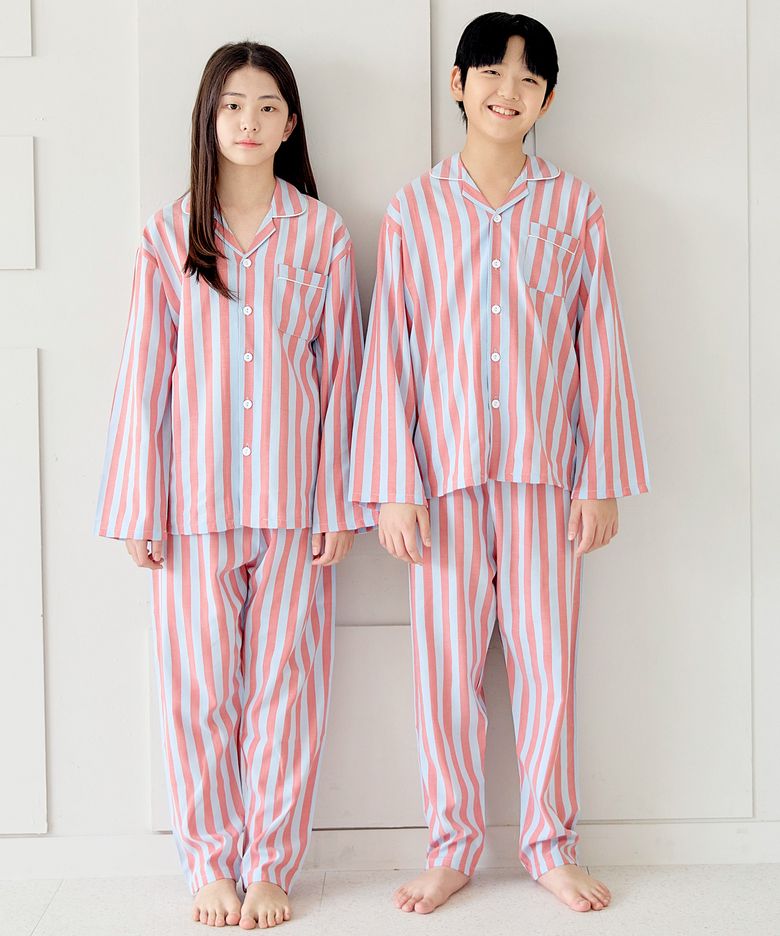 2113 스카이블 주니어 긴팔 잠옷 파자마세트