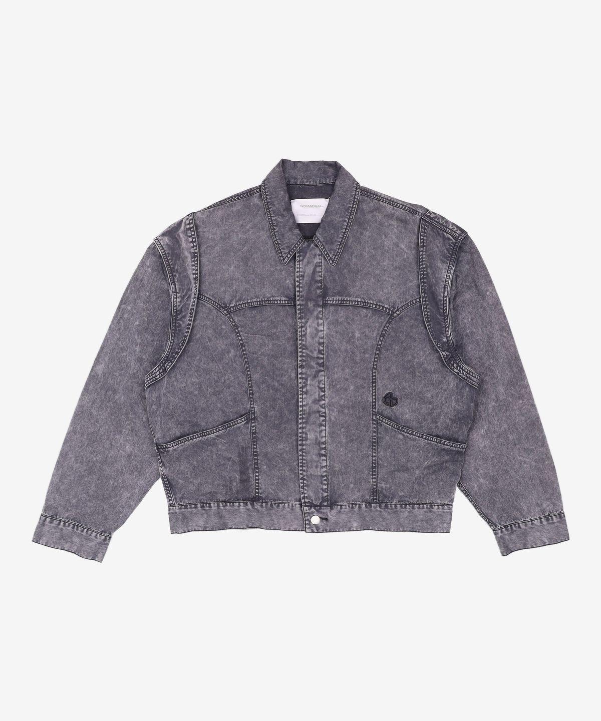 노매뉴얼(NOMANUAL) NYLON FLAP JACKET - CHARCOAL L