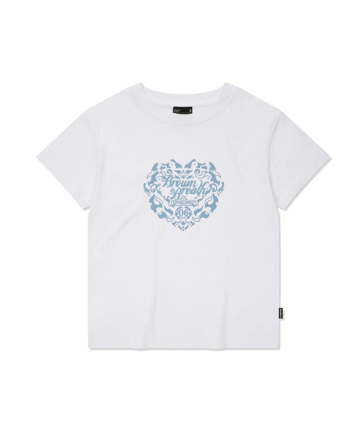 브라운브레스(BROWNBREATH) W BB EMBLEM TEE - WHITE