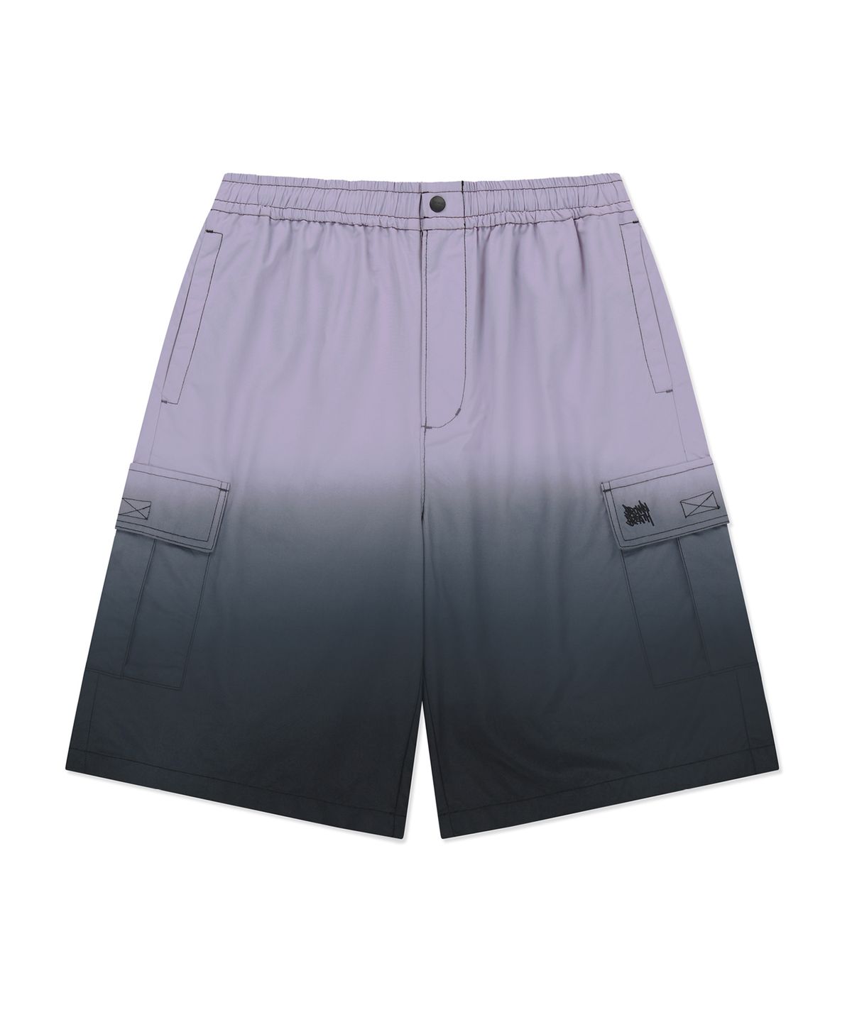 브라운브레스(BROWNBREATH) STEPDYED SHORTS - BLACK