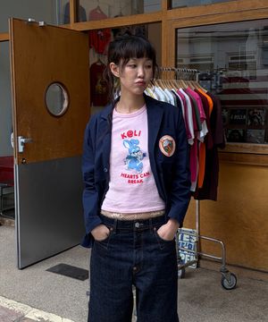 여성 겐조 뱃지 워크웨어 자켓_K265AWJB01NYX