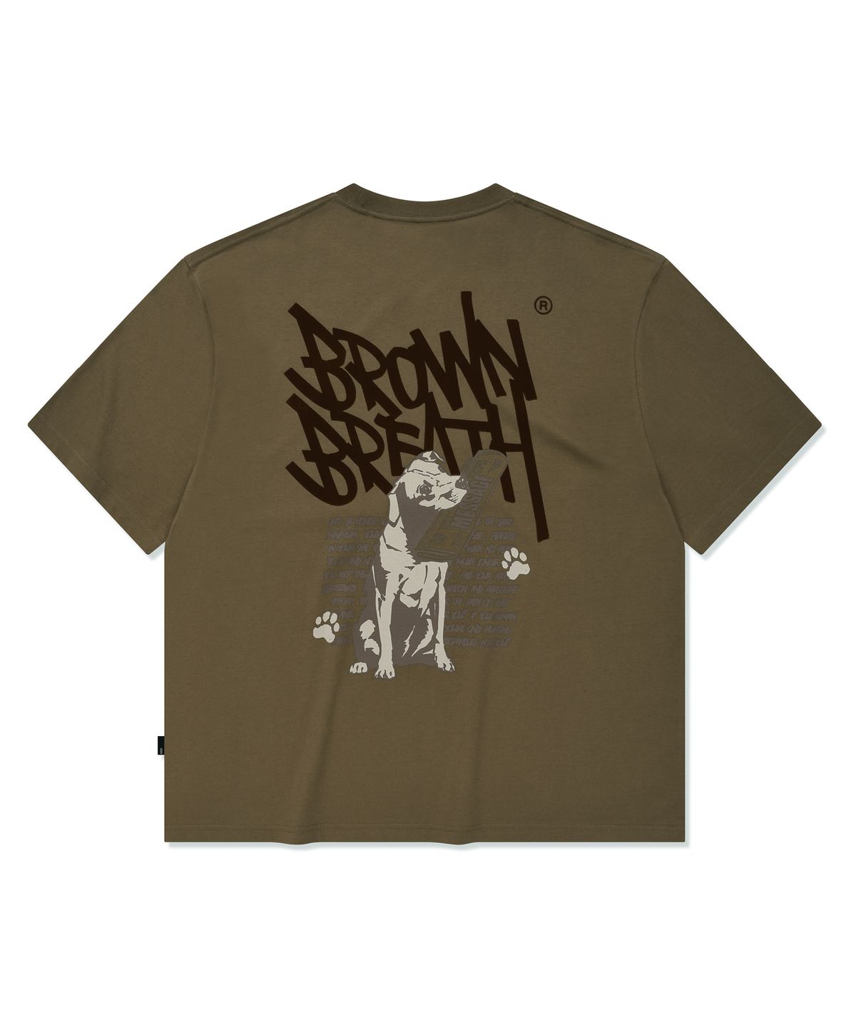 브라운브레스(BROWNBREATH) DELIVERY TAG TEE - BROWN