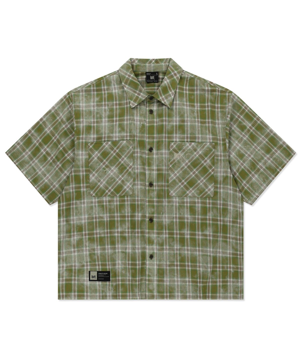 브라운브레스(BROWNBREATH) CHECK TAG SHIRTS - GREEN