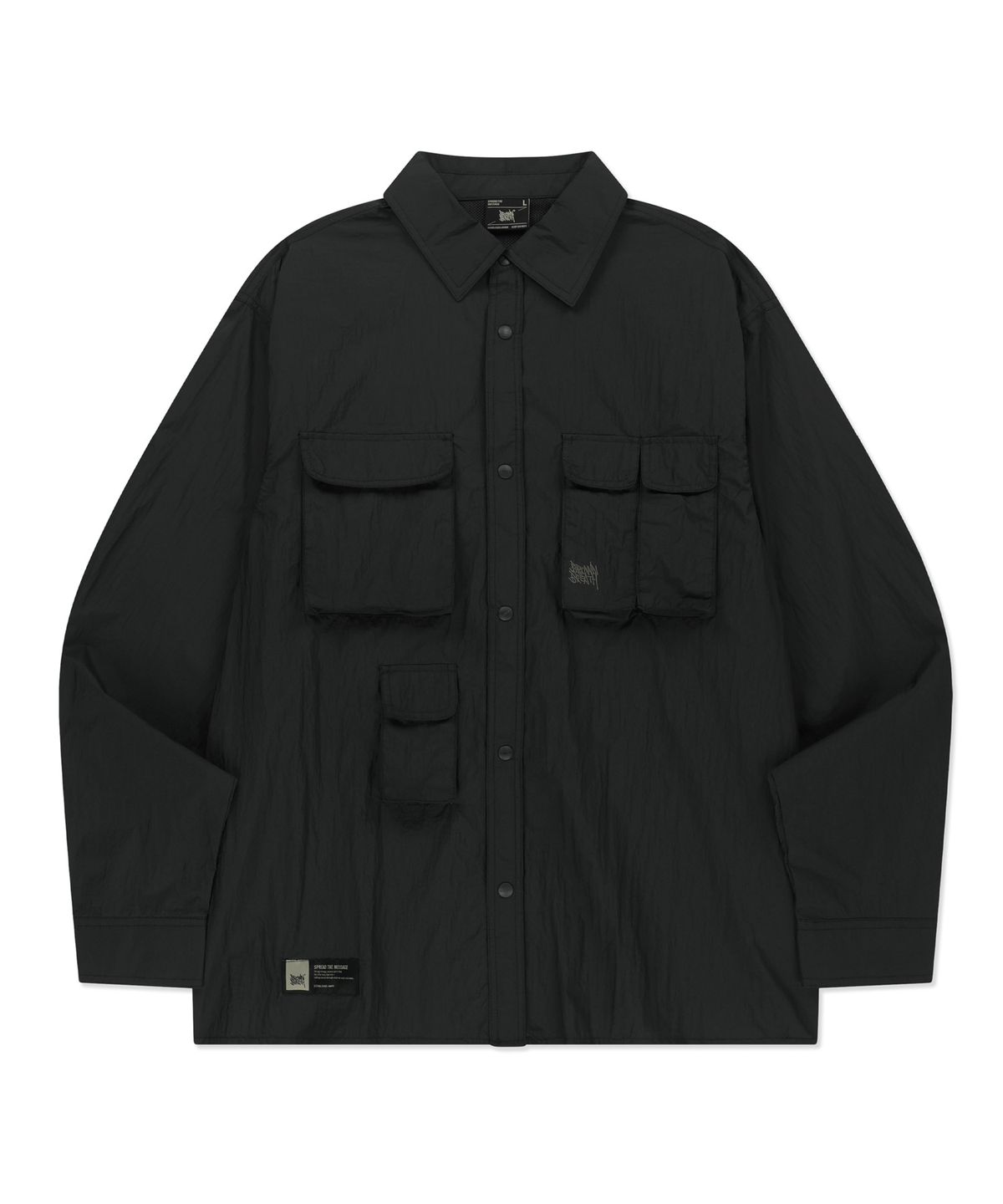 브라운브레스(BROWNBREATH) MULTI POCKET UTILITY SHIRTS - BLACK