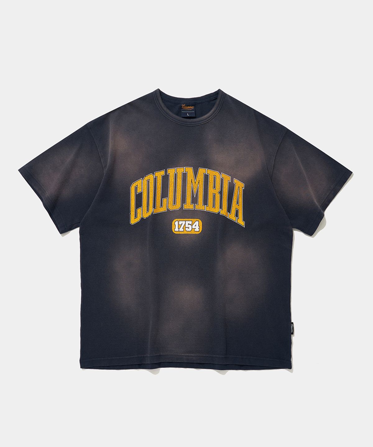 컬럼비아 유니버시티(COLUMBIA UNIVERSITY) CRACK ARCH SPRAY WASHED S/S T-SHIRTS_NAVY