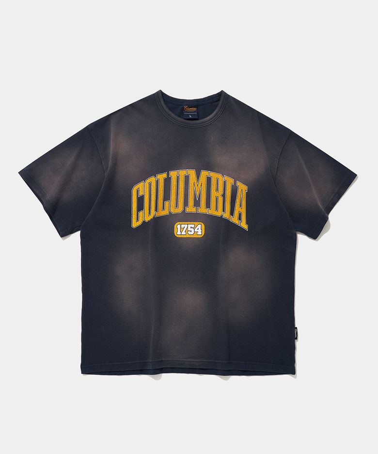 CRACK ARCH SPRAY WASHED S/S T-SHIRTS_NAVY
