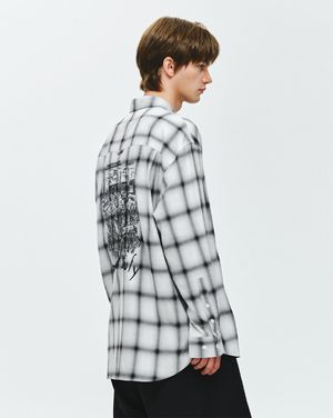 [컬렉션] 포쇼 체크 셔츠 아이보리 BI2SH217IV