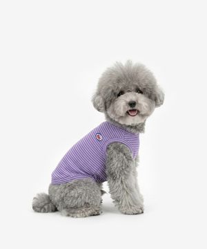 스트라이프 민소매 (바이올렛)