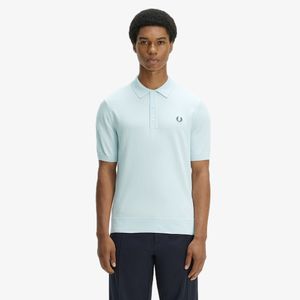 [Sharp] 숏 슬리브 코튼 니트 셔츠 - 라이트아이스 AFPM2619725-R30