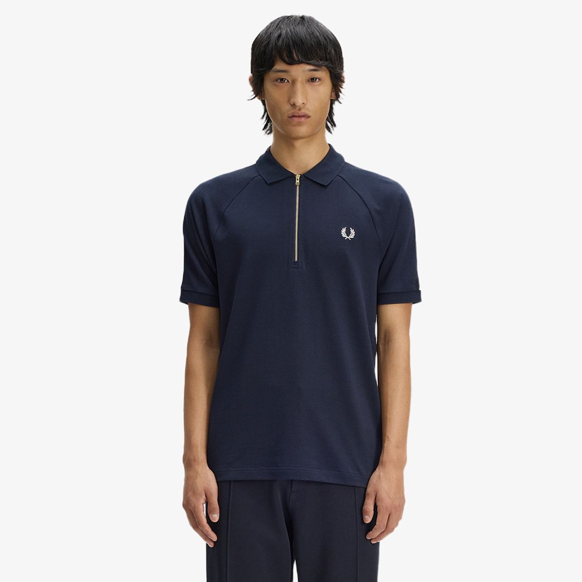 프레드페리(FRED PERRY) [Sharp] 케이블 테잎 폴로 셔츠 - 네이비 AFPM2612450-608