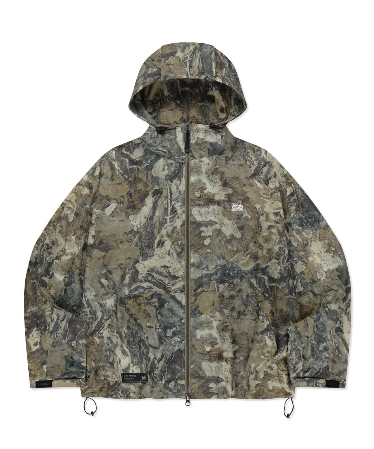 브라운브레스(BROWNBREATH) EARTH PATTERN WINDBREAKER JACKET - BEIGE