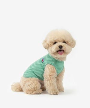 스트라이프 민소매 (그린)