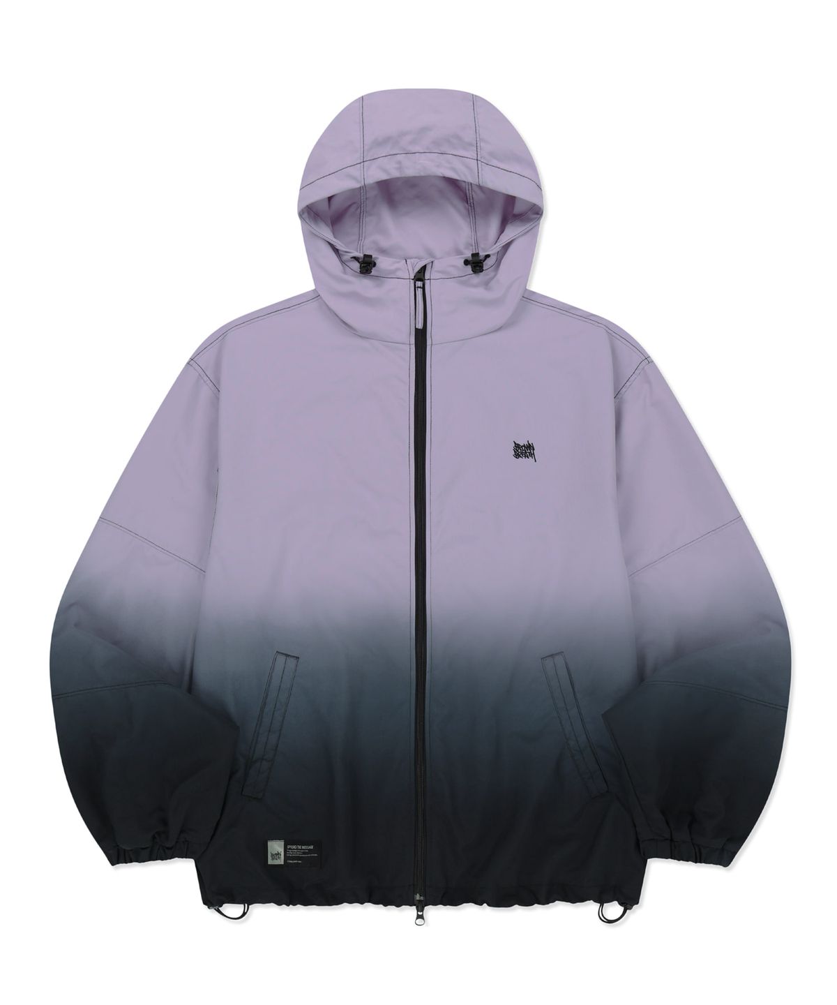 브라운브레스(BROWNBREATH) STEPDYED WINDBREAKER JACKET - BLACK