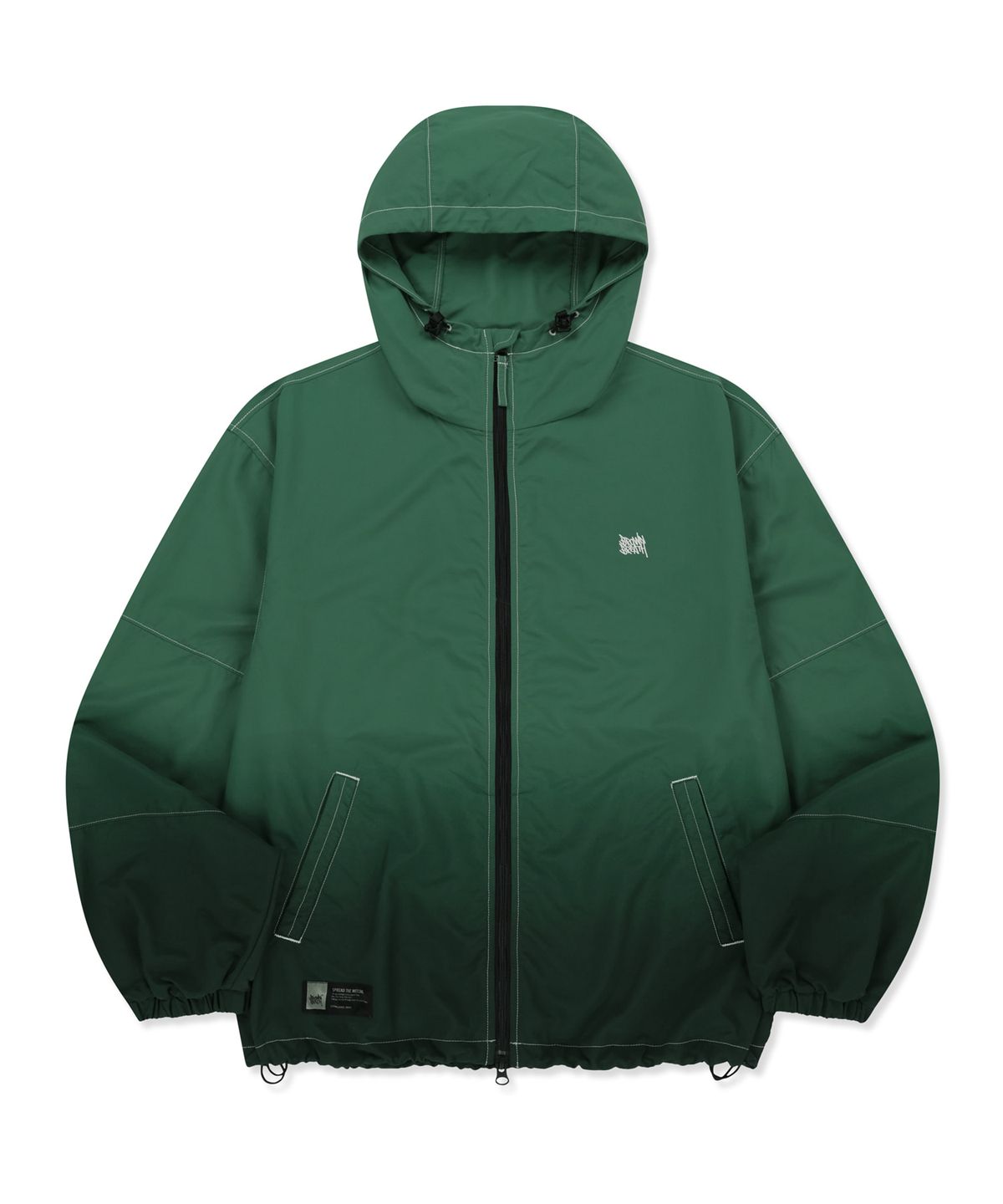 브라운브레스(BROWNBREATH) STEPDYED WINDBREAKER JACKET - GREEN