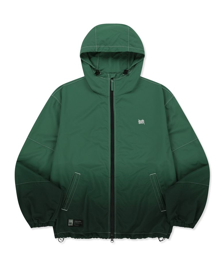 STEPDYED WINDBREAKER JACKET - GREEN