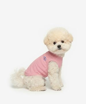 스트라이프 민소매 (핑크)