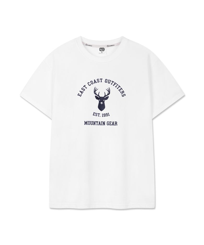 REINDEER 패치 반팔티셔츠 AST3619 (4COLOR)