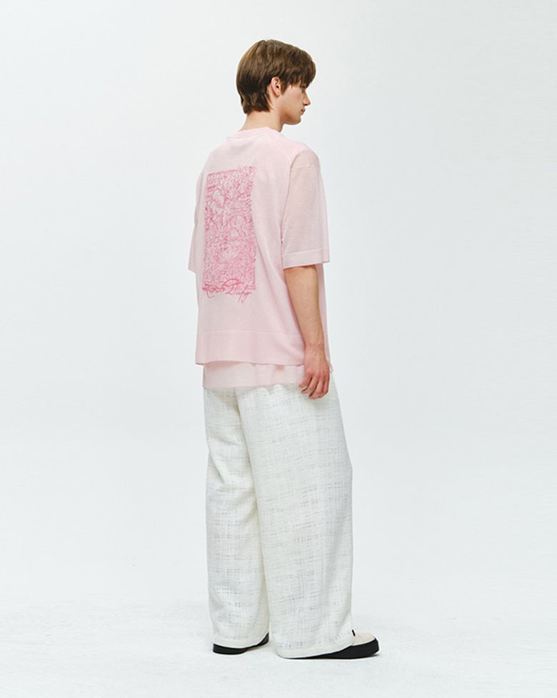 [컬렉션] 라울뒤피 시어드 레이어드 크루넥 니트 핑크 BI3KT309PK
