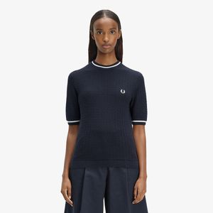 [Womens] 텍스쳐드 니트 탑 - 네이비 AFPF2612131-608