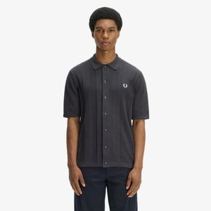 [Sharp] 토널 버티컬 스트라이프 니트 셔츠 - 앵커그레이 AFPM2612324-297