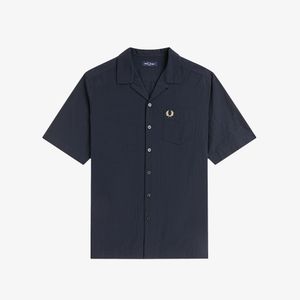 [Sharp] 시어서커 리비어 칼라 셔츠 - 네이비 AFPM2612471-608
