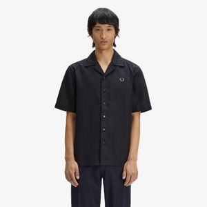 [Sharp] 리넨 블렌드 리비어 칼라 셔츠 - 블랙 AFPM2619894-102