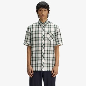 [Sharp] 클래식 타탄 숏 슬리브 셔츠 - 에크루 AFPM2612434-560